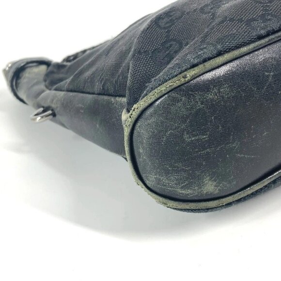 GUCCI 109106 GG logo Bag Crossbody Shoulder Bag GGCanvas/Leather Black - Picture 8 of 16